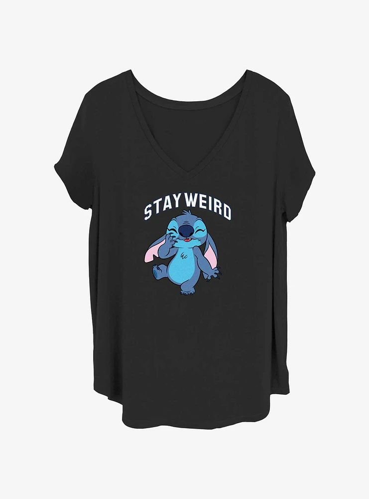 Disney Lilo & Stitch Stay Weird Arch Girls T-Shirt Plus