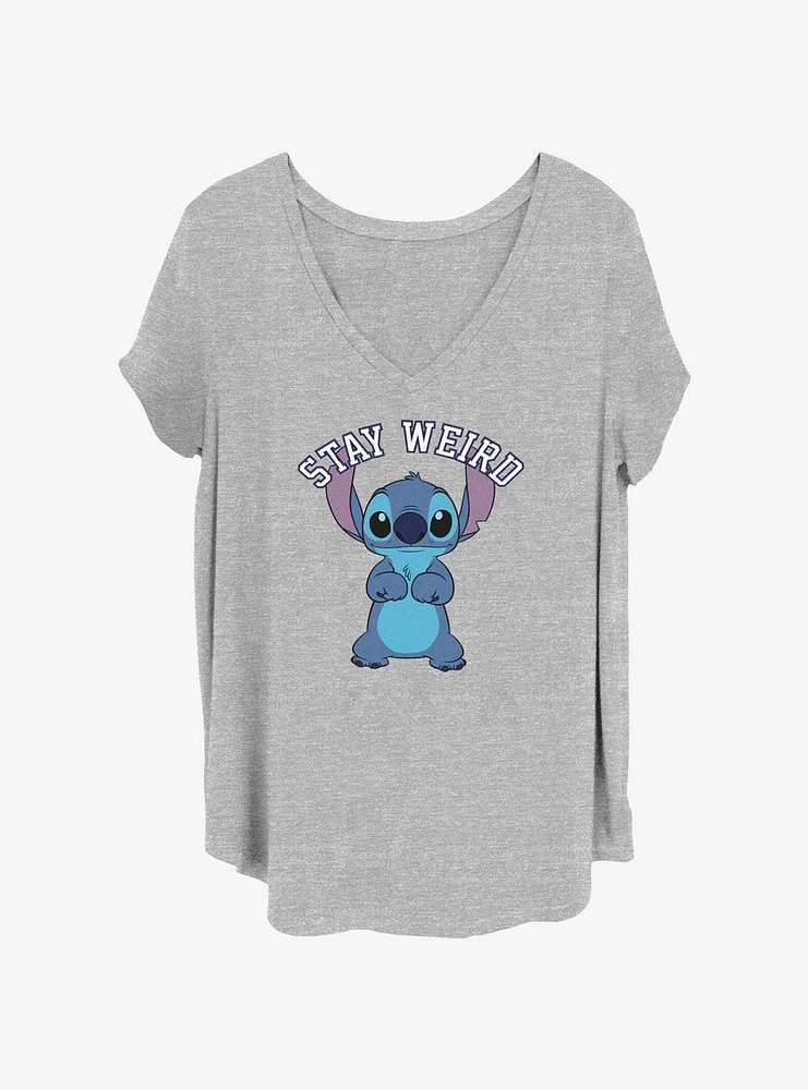 Disney Lilo & Stitch Stay Weird Forever Girls T-Shirt Plus