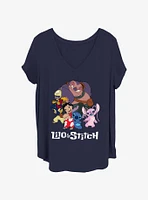 Disney Lilo & Stitch Family Photo Girls T-Shirt Plus