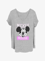 Disney Mickey Mouse Pop Out Head Girls T-Shirt Plus