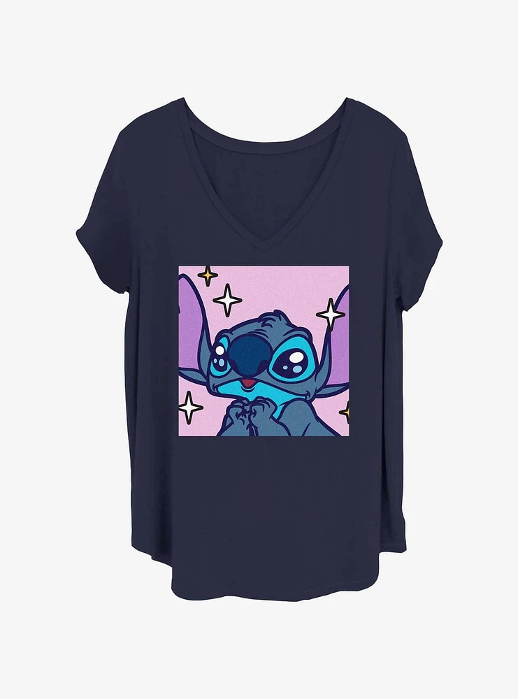 Disney Lilo & Stitch Shiny Eyes Girls T-Shirt Plus