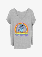 Disney Lilo & Stitch Rainbow Pose Girls T-Shirt Plus