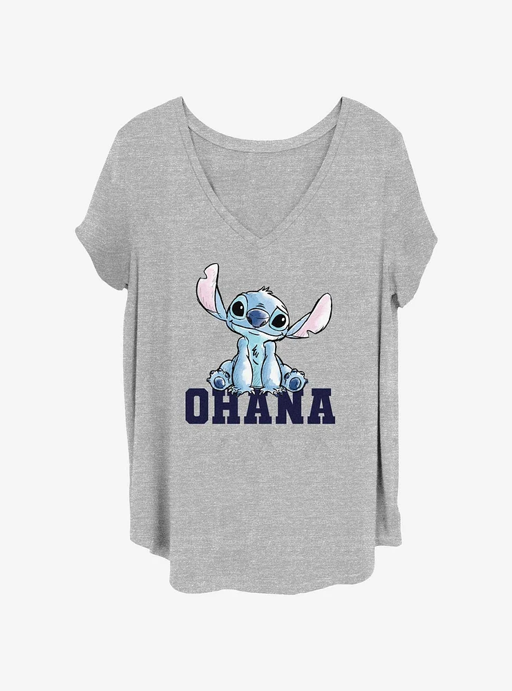 Disney Lilo & Stitch On Ohana Girls T-Shirt Plus