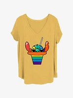 Disney Lilo & Stitch Rainbow Shave Ice Girls T-Shirt Plus