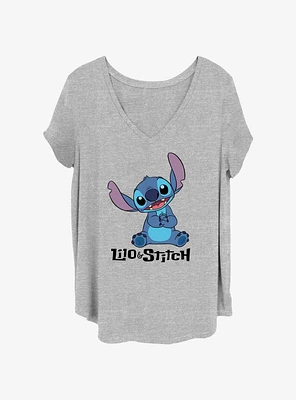 Disney Lilo & Stitch Sitting Pose Girls T-Shirt Plus