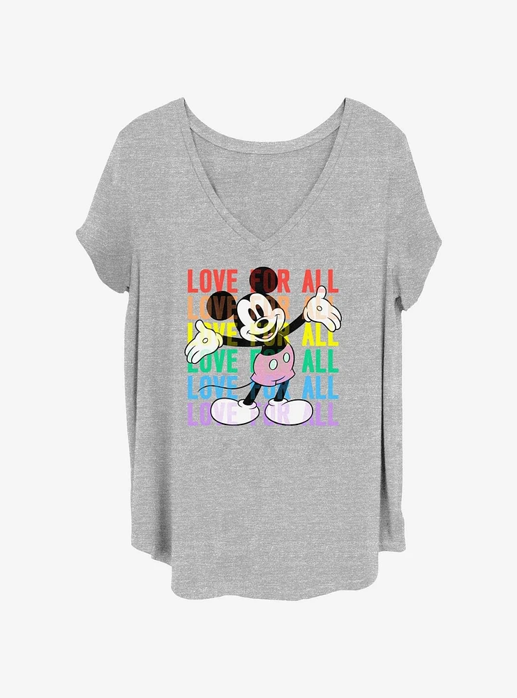 Disney Mickey Mouse Love For All Girls T-Shirt Plus