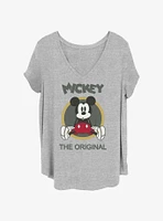 Disney Mickey Mouse Retro Circle Girls T-Shirt Plus