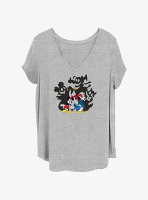 Disney Mickey Mouse & Friends Shadows Girls T-Shirt Plus