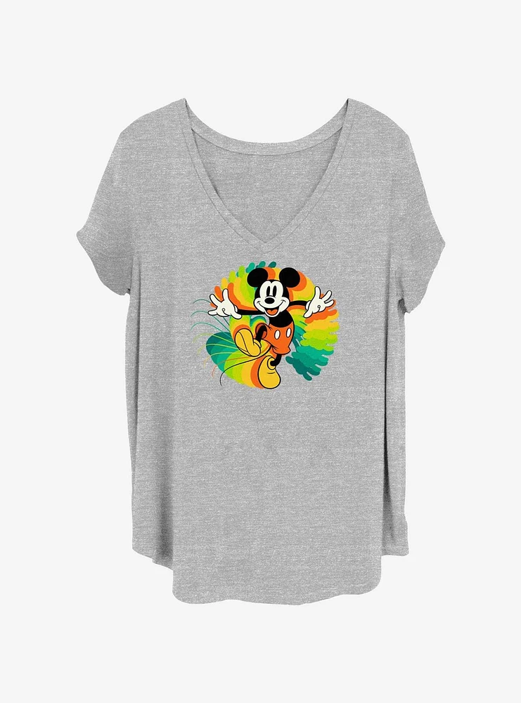 Disney Mickey Mouse Colorful Girls T-Shirt Plus