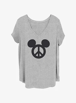 Disney Mickey Mouse Peace Ears Girls T-Shirt Plus