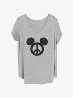 Disney Mickey Mouse Peace Ears Girls T-Shirt Plus