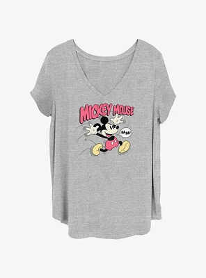 Disney Mickey Mouse Running Mick Girls T-Shirt Plus