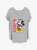 Disney Mickey Mouse Wave Classic Girls T-Shirt Plus