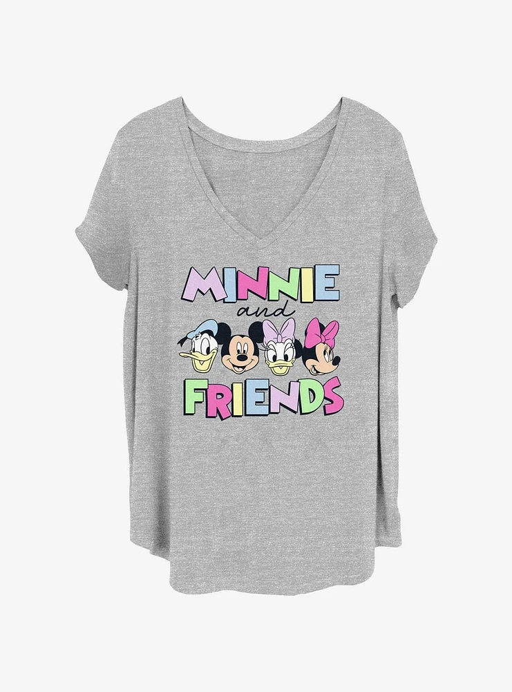 Disney Mickey Mouse Minnie And Friends Girls T-Shirt Plus