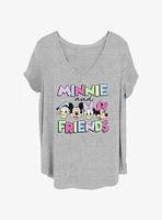 Disney Mickey Mouse Minnie And Friends Girls T-Shirt Plus