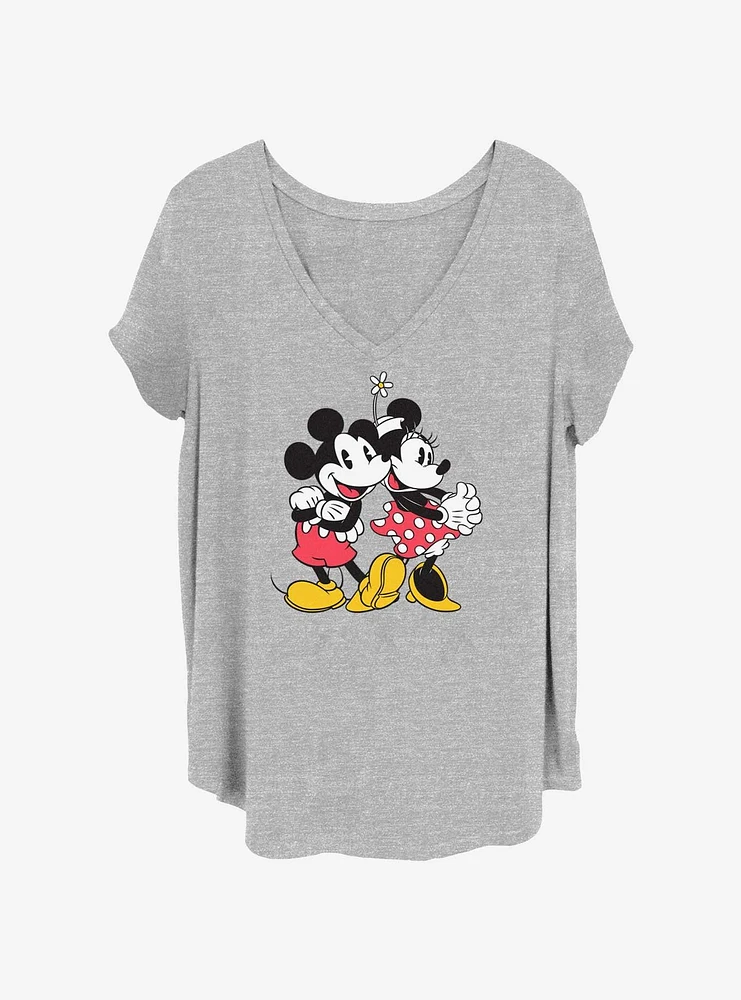 Disney Mickey Mouse & Minnie Golden Couple Girls T-Shirt Plus