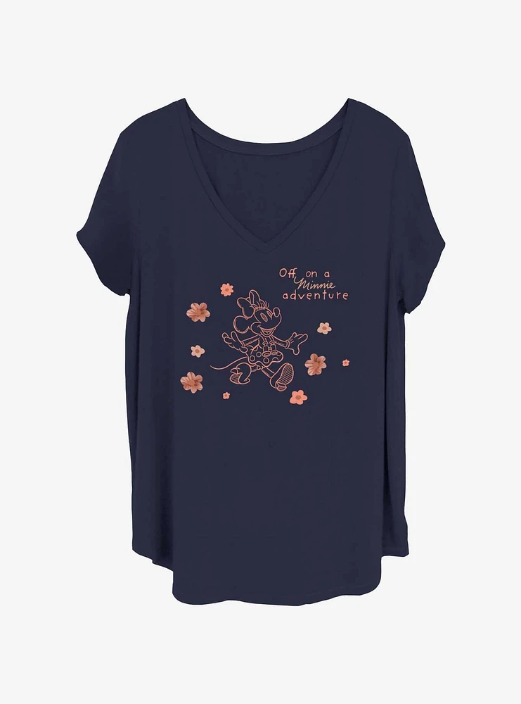 Disney Minnie Mouse On a Adventure Girls T-Shirt Plus