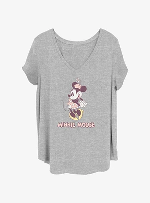 Disney Minnie Mouse Cute Pose Girls T-Shirt Plus