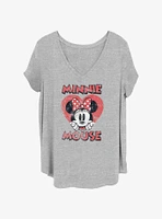 Disney Minnie Mouse Heart Peek Girls T-Shirt Plus