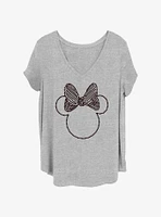 Disney Minnie Mouse Head Outline Girls T-Shirt Plus