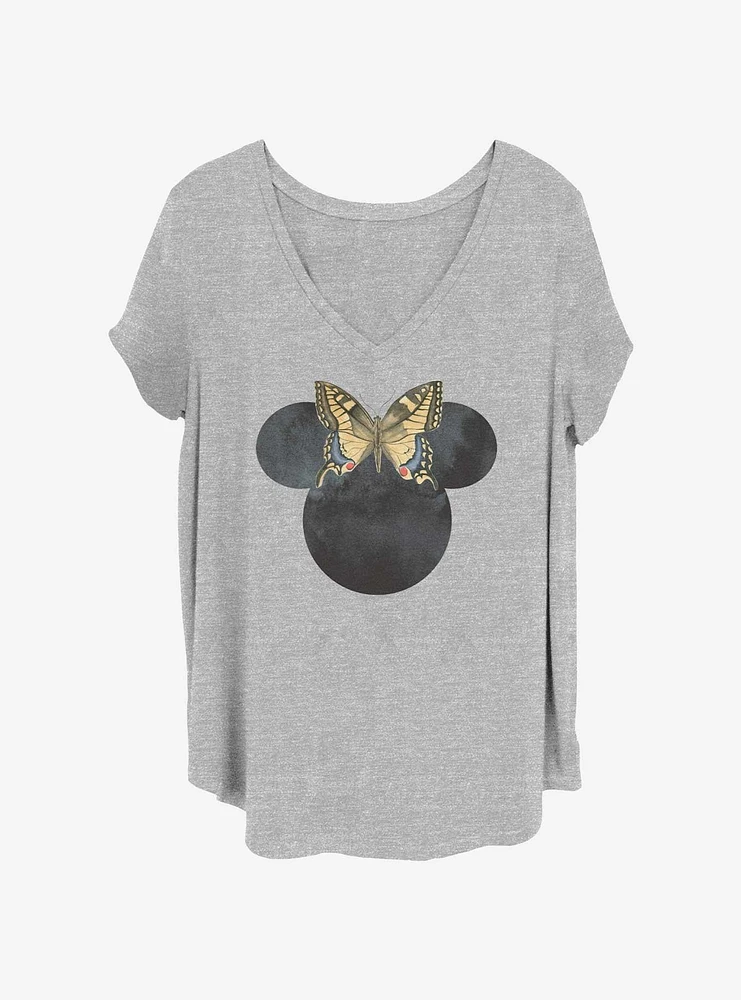 Disney Minnie Mouse Butterfly Bow Girls T-Shirt Plus