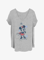 Disney Minnie Mouse Patriotic Star Girls T-Shirt Plus