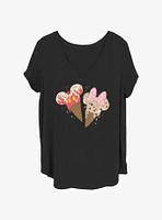 Disney Mickey Mouse & Minnie Ice Cream Cones Girls T-Shirt Plus