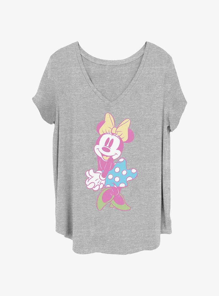 Disney Minnie Mouse Pastel Pose Girls T-Shirt Plus