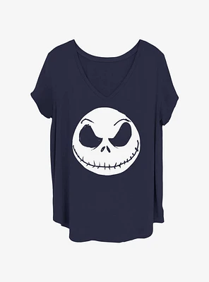 Disney The Nightmare Before Christmas Big Face Jack Girls T-Shirt Plus