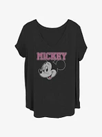 Disney Mickey Mouse Jumbo Head Girls T-Shirt Plus