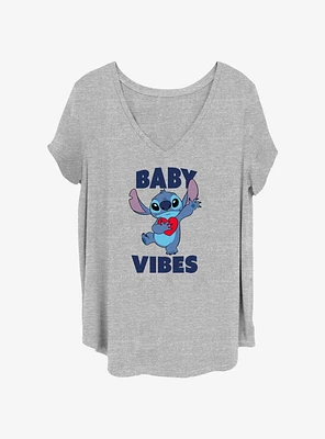 Disney Lilo & Stitch Baby Vibes Here Girls T-Shirt Plus