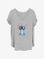 Disney Lilo & Stitch Born To Sparkle Girls T-Shirt Plus