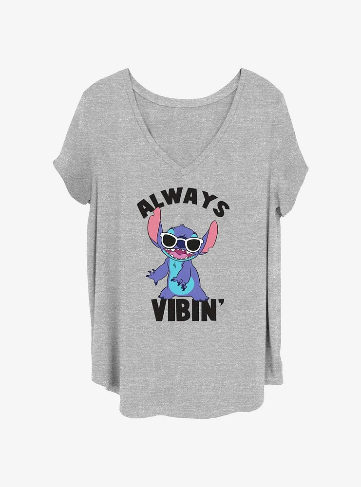 Disney Lilo & Stitch Always Vibin Girls T-Shirt Plus