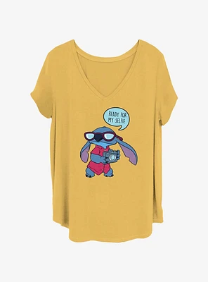 Disney Lilo & Stitch Ready For My Selfie Girls T-Shirt Plus