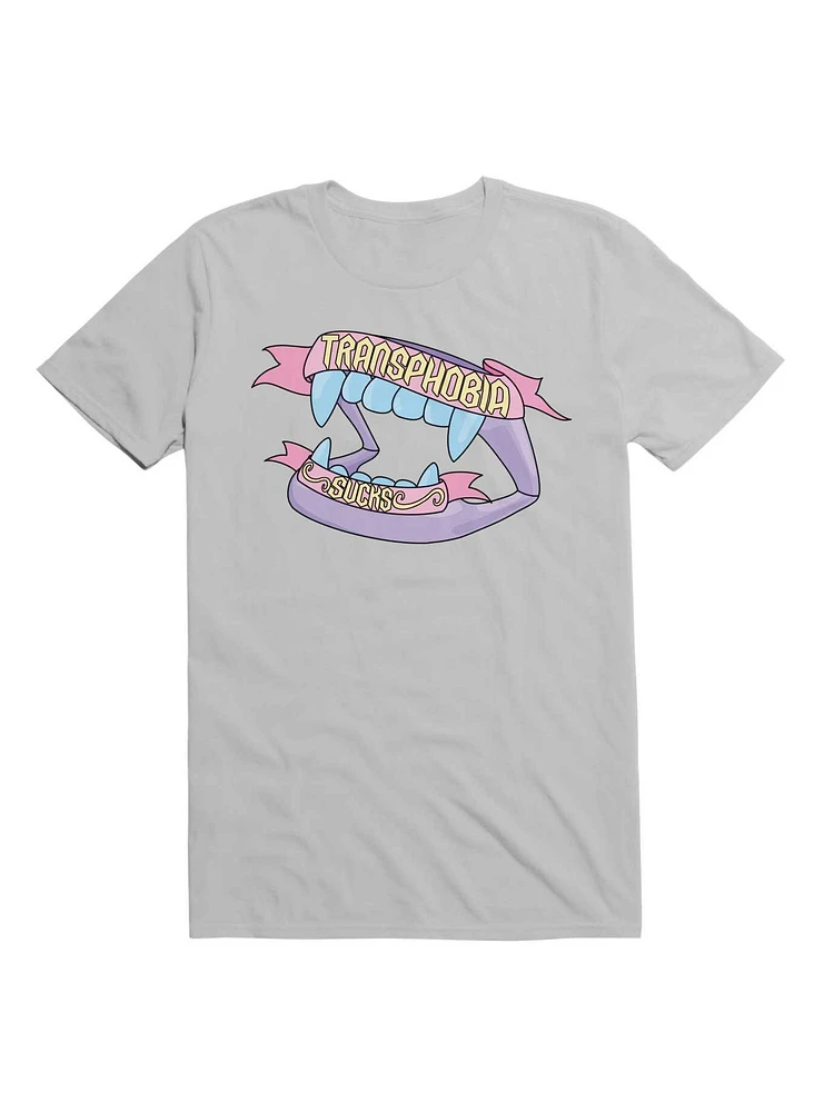 Transphobia Sucks Vampire Teeth T-Shirt