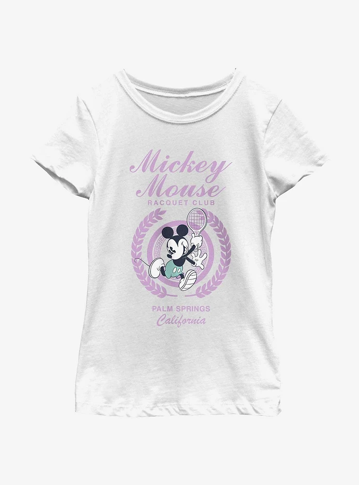 Disney Mickey Mouse Racquet Club Palm Springs Youth Girls T-Shirt