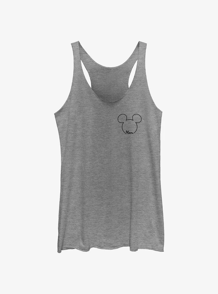 Disney Mickey Mouse Mom Crest Outline Womens Tank Top