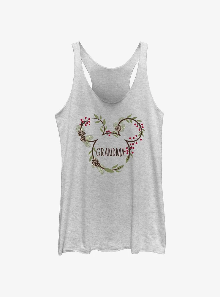 Disney Mickey Mouse Grandma Holiday Ears Womens Tank Top