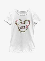 Disney Mickey Mouse Aunt Holiday Ears Youth Girls T-Shirt