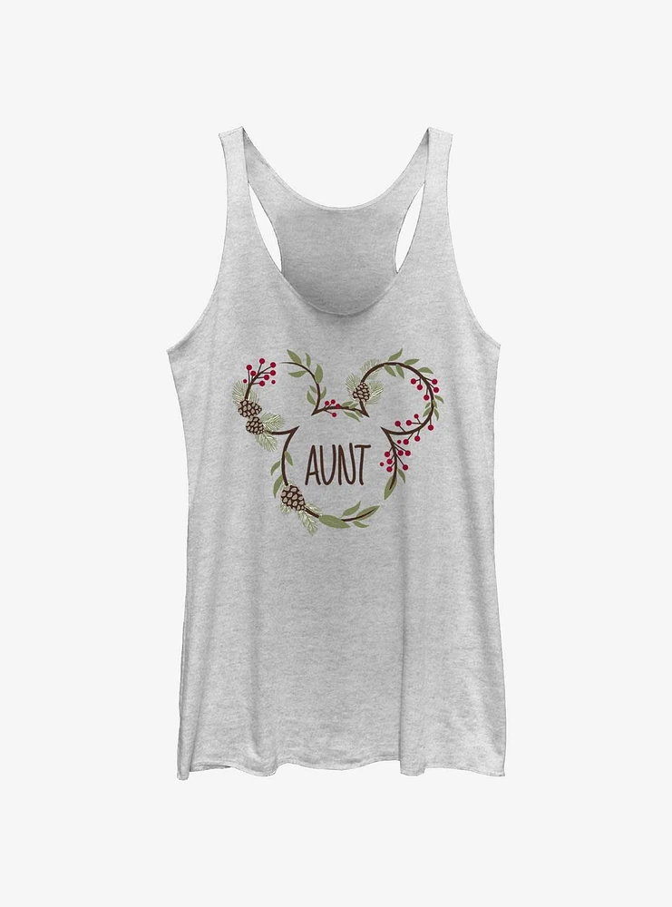 Disney Mickey Mouse Aunt Holiday Ears Womens Tank Top