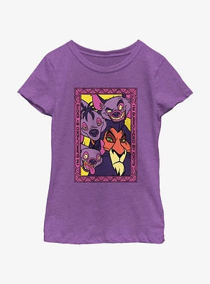 Disney The Lion King Scar and Hyenas Frame Youth Girls T-Shirt