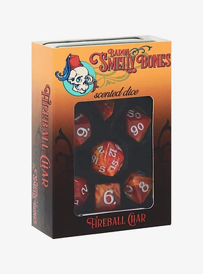 Baron Smelly Bones Fireball Char Scented Polyhedral Dice Set