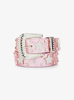 Pink Glitter Star Bling Belt