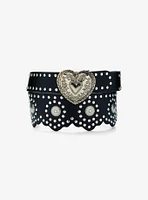 Heart Stud Scallop Belt