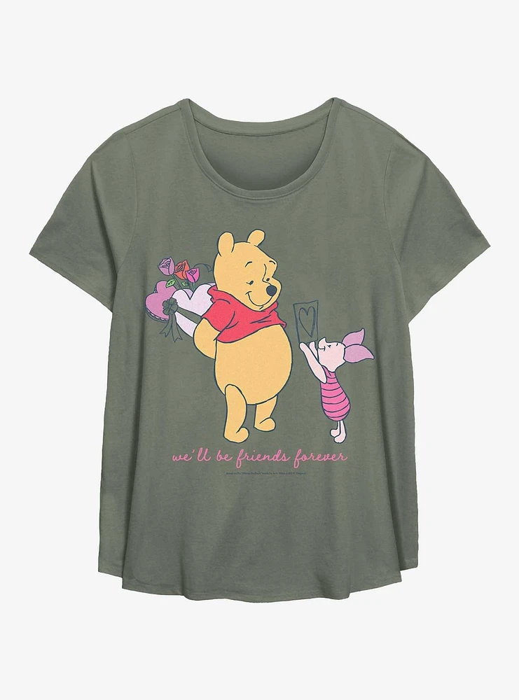 Disney Winnie The Pooh Friends Forever Girls T-Shirt Plus