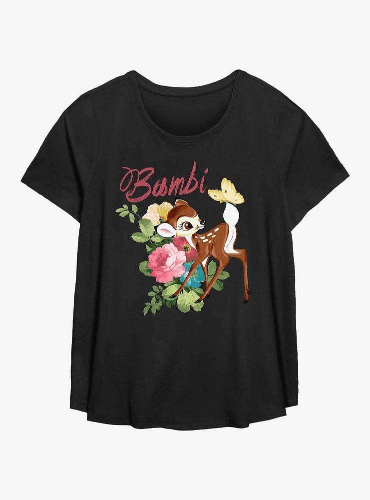 Disney Bambi Cute Pose Girls T-Shirt Plus