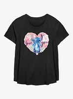 Disney Lilo & Stitch Love You Girls T-Shirt Plus