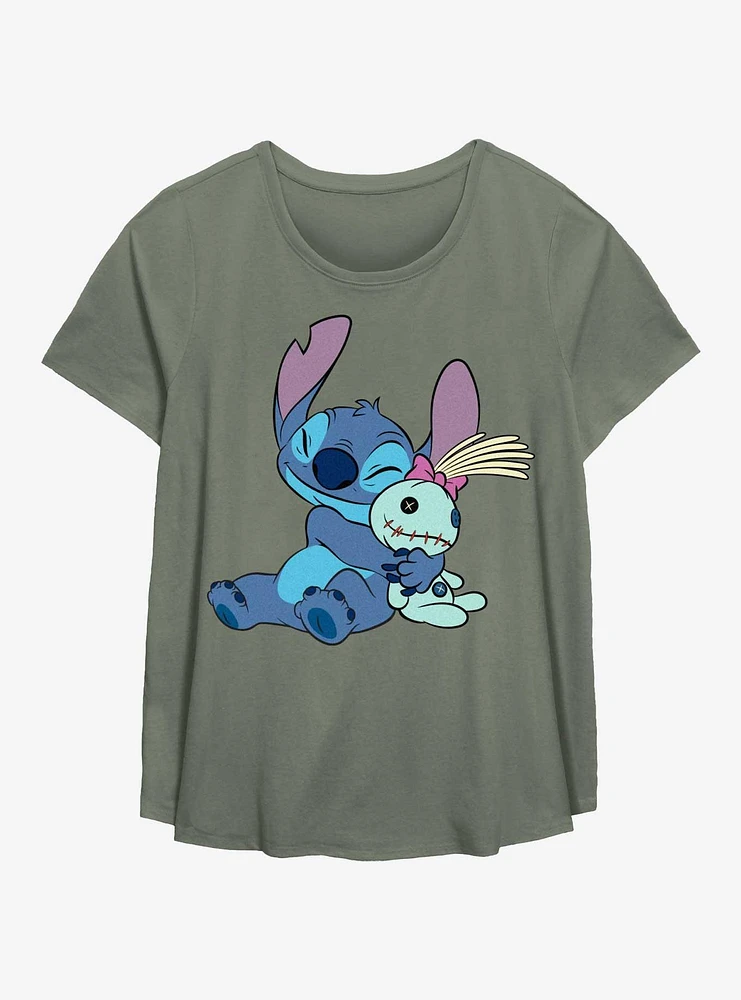 Disney Lilo & Stitch Hugging Scrump Girls T-Shirt Plus