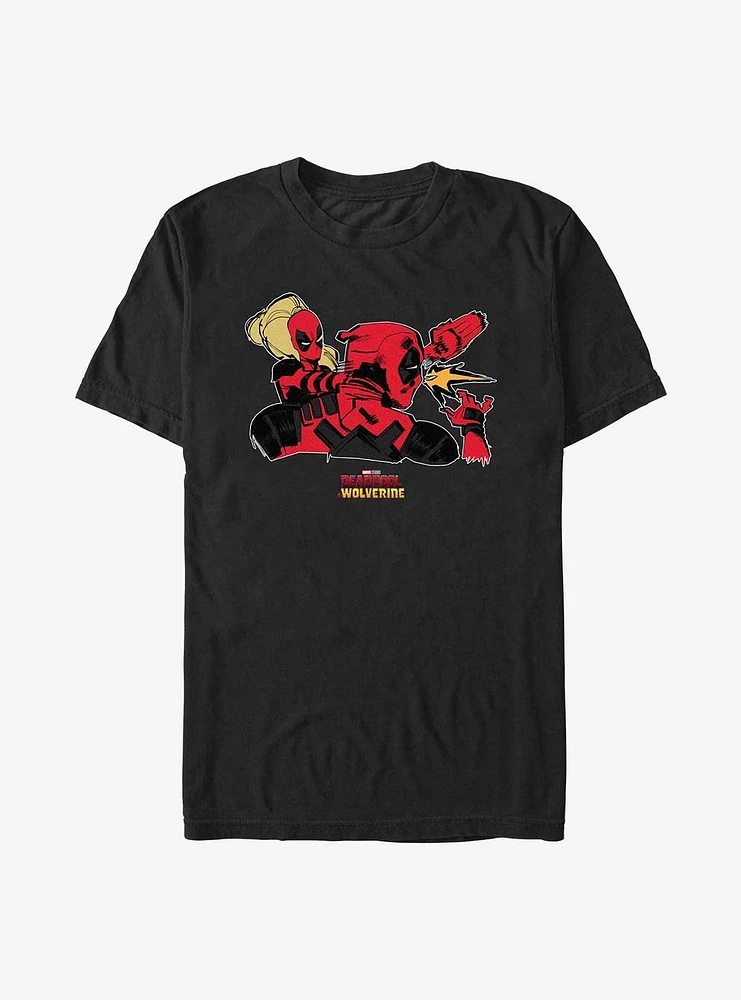 Marvel Deadpool & Wolverine Ladypool Slap T-Shirt