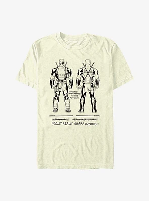 Marvel Deadpool Really Sharp Swords T-Shirt